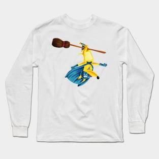 Peppe, the Super Puppy versus Flying Broom Long Sleeve T-Shirt